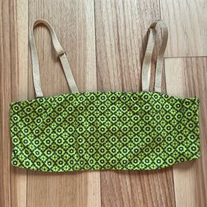 NWOT Aerie Green Unlined Bandeau with removable straps size 36C